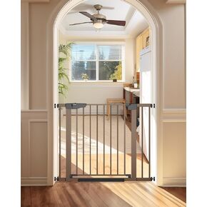 Cumbor 30-48 in Baby Gate for Stairs, Auto Close Dog Gate Indoor, Black in Kuwait