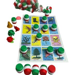 Loteria Counters - Mexican Bingo Counters - Made in USA - Loteria Fichas - Chalupa Fichas - Bingo Tokens (100, Concha Case Pink) in Saudi Arabia