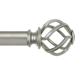 KAMANINA Bronze Curtain Rods for Windows 72 to 144 Inches (6-12ft), 1 Inch Long Curtain Rod 32 to 144, Heavy Duty Decorative Single Drapery Rods, Twisted Cage End in Kuwait