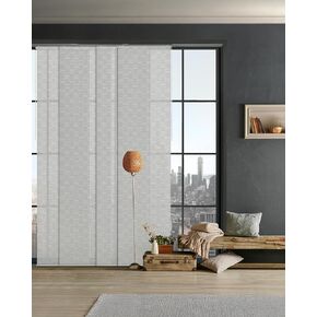 GoDear Design Adjustable Sliding Panel Track Blinds, Fits Windows, Patio Doors, Sliding Glass Doors, Closet Doors, Adjustable Track Width 45.8"- 86", Trimmable Panel Height Up to 96", Blushing Hippo in Saudi Arabia