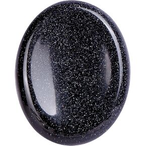 2" Worry Stone Blue Sand Crystal Palm Stones, Healing Goldstone Crystals for Anxiety Meditation, Turmalina Negra Thumb Stone Anxiety Relief Items Gift in Saudi Arabia