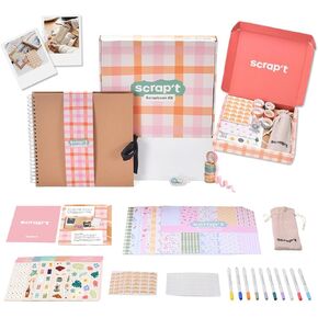 Scrapbook Kit - Large 80 Page Photo Album DIY Scrapbook - Holds 300+ Photos, With Metallic Pens, 200+ Stickers, Glue Pen, Washi Tapes, Backing Paper, Photo Corner Stickers (Starter Kit - 12 x 12 Inch) in Saudi Arabia