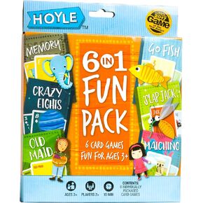 Hoyle 6-in-1 Kids Card Game Pack Go Fish Memory Old Maid Ages 3 Plus in Kuwait