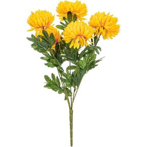 Vickerman 23" Artificial White Yellow Mum Bush x 5 in Saudi Arabia