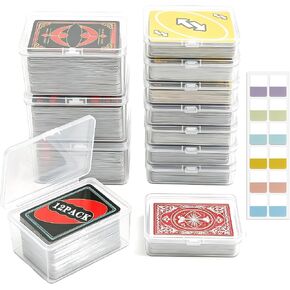 12Pcs Playing Card Cases, Clear Plastic Card Deck Box With Snap Lid in Saudi Arabia