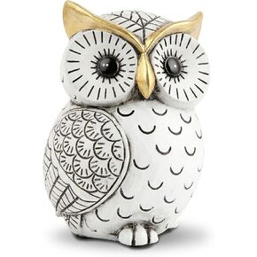 Owl Statue for Home Decor Accents,Owl Decor for Bookshelf Bedroom Living Room Office Table Desk Mantle TV Stand Boho Decoration,Modern Shelf Decor Accents Animal Sculptures for Birds Lovers,Owls Gift in Saudi Arabia