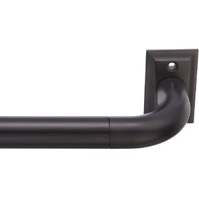 MODE Room Darkening Collection 1" Diameter Blackout Curtain Rod Set with Steel Wall Mounted Adjustable Curtain Rod, Blocks Light, Fits 32" to 90" Windows, Dark Brown in Saudi Arabia