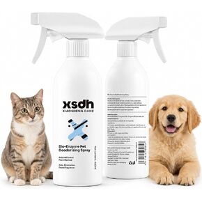 Pet Odor Deodorizing Spray, Bio-Enzyme Stain & Strong Odor Eliminator Spray for Dog Cat Pee Urine Pop, No-Rinse Air Freshener Spray for Smelly in Beds, Sofa, Carpet, Upholstery in Home & Car, 400ml in Kuwait