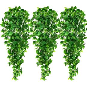 Ageomet 3pcs Artificial Hanging Plants, 3.6ft Fake Ivy Vine for Wall House Room Indoor Outdoor Decoration (No Baskets) in Saudi Arabia