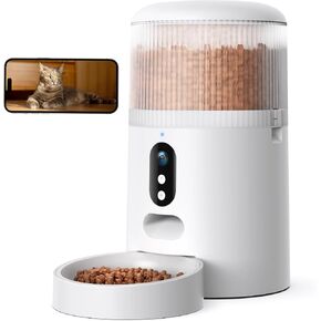 Automatic Cat Feeder with Camera, 3MP HD Video & Night Vision, 5G/2.4G WiFi Smart Pet Feeder with APP Control, 2-Way Audio, Motion Alerts, Low Food Sensor, Timed Cat Feeder for Cats & Dogs, 4L in Kuwait