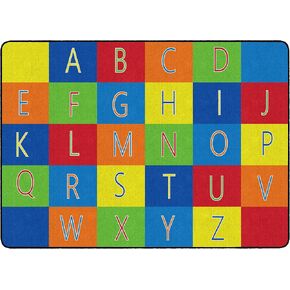 Flagship Carpets Alphabet Seating Multicolor Rug for Home Learning Area or Classroom Mat, Kids Room or Playroom Carpet, 7'6" x 12', Rectangle in Saudi Arabia
