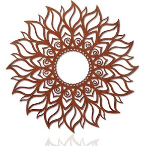ADDMES 11.8 Inch Sun Wall Art Decor, Wooden Sun Wall Hanging Sculpture, Hollowed-out Mandala Hanging Sign for Indoor Outdoor Home Garden in Saudi Arabia
