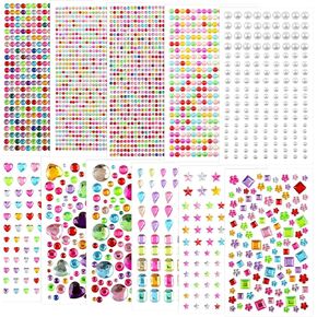Gem Stickers,3042Pcs Self Adhesive Acrylic Rhinestone Jewel Stickers in Kuwait