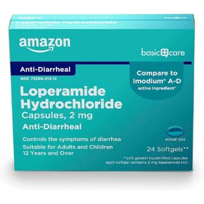 كبسولات هلامية A+Health Loperamide Hcl 2 Mg، مضادة للإسهال، صنع في الولايات المتحدة الأمريكية، 24 قطعة (عبوة من قطعة واحدة) in Kuwait
