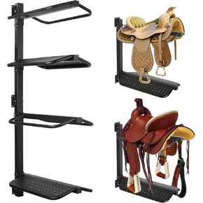 Sidasu 4 Tier Saddle Rack Wall Mount Detachable, Heavy Duty Saddle Stand in Saudi Arabia