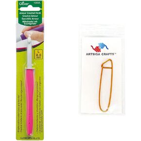 Clover Needlecraft Amour Crochet Hook Size L/8mm 1055/L in Kuwait