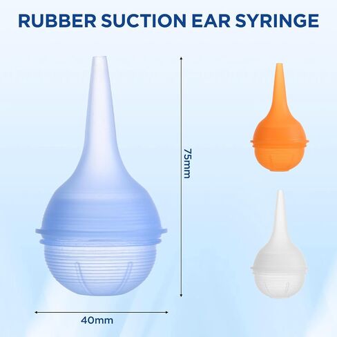 Disposal Nasal Aspirator Ear Syringe Food Grade Reusable Booger Sucker for Baby Toddlers & Adult Easy to Clean and Dishwasher 3 Counts Assorted Color New Pack in Kuwait