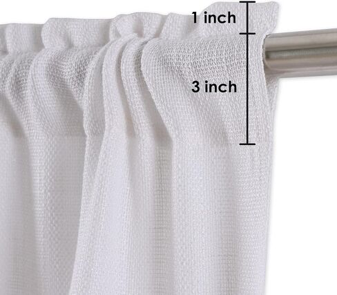 Burlap Look Swag Curtains Soft Half Window Rustic Natural Tan Kitchen Curtains Valance and Swags 63 inch Length, 2 Panels in Kuwait