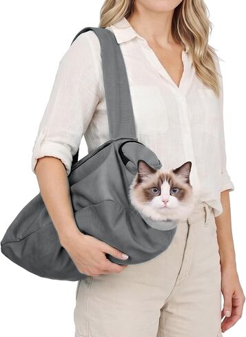 Cat Carrier Pouch, Soft Cat Grooming Restraint Bag for Vet Visits in Saudi Arabia