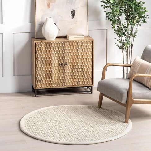nuLOOM Daniela Farmhouse Chunky Jute Area Rug, 5' x 7' 6", Natural in Kuwait