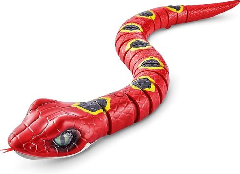 Robo Alive Slithering Snake Series 3 Red by ZURU Battery-Powered Robotic Light Up Reptile Toy that Moves (Red), Multi-Color, 7150A in Kuwait