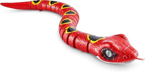 Robo Alive Slithering Snake Series 3 Red by ZURU Battery-Powered Robotic Light Up Reptile Toy that Moves (Red), Multi-Color, 7150A in Kuwait