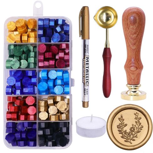 SWANGSA Fall Pumpkin Wax Seal Stamp Kit with Sealing Wax Beads in Kuwait