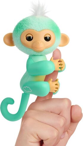 Fingerlings 2023 NEW Interactive Baby Monkey Reacts to Touch – 70+ Sounds & Reactions – Ava (Teal) in Kuwait