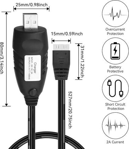 11.1V Battery Charger Airsoft - 2A 1500mAh USB Chargers with XH-4P Plug Gel Blaster 3S Lipo Battery 11.1 Volt Li-ion Batteries Chargers Cable for RC Car Boat Toy 2 Pack in Saudi Arabia