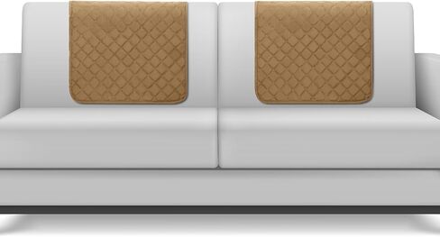 Headrest Cover for Recliner Chair 2 Pieces Recliner Headrest Protector Recliner Sofa Cover Recliner Head Covers Sofa Head Protector Furniture Protector for Recliner Sofa Slipcovers(Beige) in Kuwait