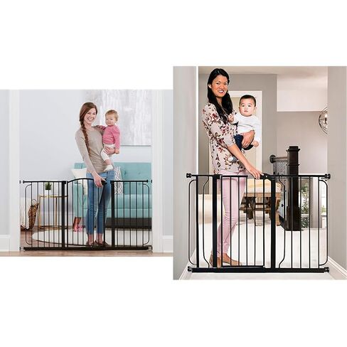 بوابة طويلة جدًا من Regalo Home Accents، تتضمن طقمين تمديد مقاس 4 بوصات، تمتد إلى 39.5 بوصة، تتضمن 4 مجموعات أدوات تثبيت بالضغط و4 مجموعات أدوات تثبيت على الحائط، برونزية in Kuwait