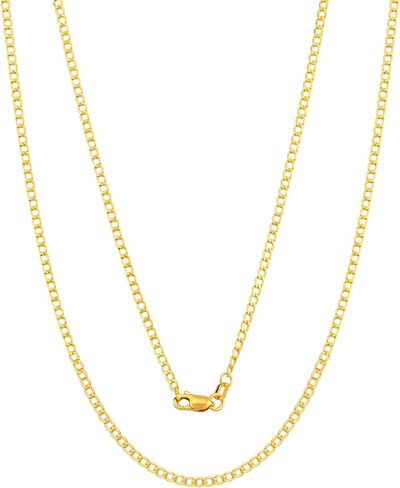 JEWELHEART 14K Gold Cuban Link Chain Men - 2.3mm 2.7mm 3.7mm 4.65mm 5.4mm 6.5mm Diamond Cut Open Link Thick Cuban Curb Chain - Real Gold Chain Necklace For Women 16" 18" 20" 22" 24" in Kuwait