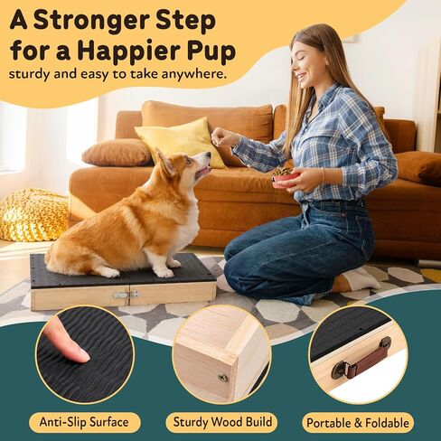 2 PCS Place Board Wooden Connectable Dog Training Platform, Black in Saudi Arabia