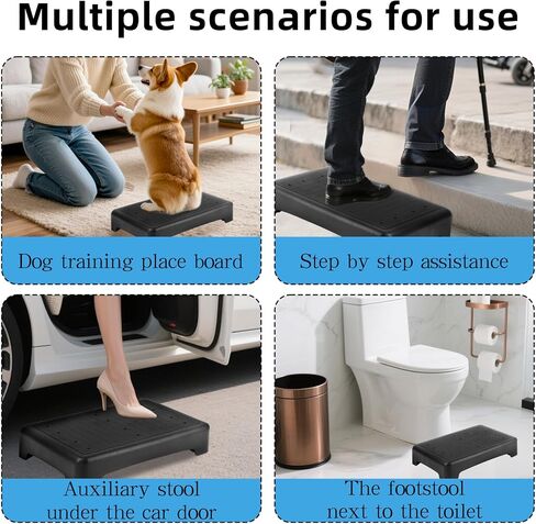 Dog Training Place Board with Whistle, Non-Slip Portable Dog Platform for Agility, Puppy Training Equipment for Small Medium Dogs 17.3"x13.4"x3.8" (Black) in Kuwait