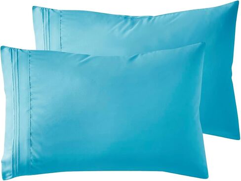 Nestl Beach Blue Microfiber Queen Pillowcase Set of 2, 20x30 Inches in Kuwait