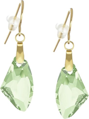 Color Choices, Sparkling 19mm Austrian Crystal Galactic Earrings, Hypoallergenic 18K Gold or Platinum Ear Wires, Wedding Jewelry, Gift for Her in Saudi Arabia