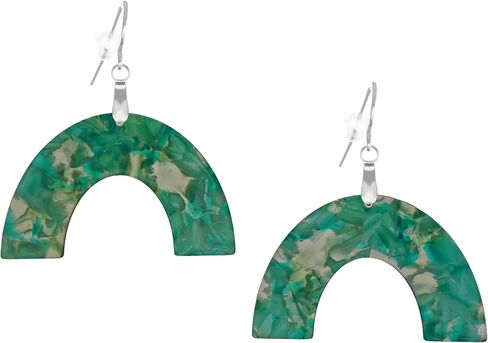 Lightweight Green Boho Statement Earrings, Hypoallergenic 18K Gold or Platinum Ear Wires in Saudi Arabia