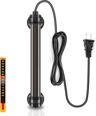 Orlushy Submersible Aquarium Heater, Fish Tank Heater with Free Thermometer for Freshwater and Saltwater Tank in Kuwait