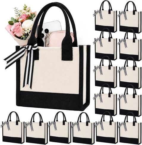 Sweetude 20 Pcs Canvas Beach Bag Canvas Tote Bag Inspirational Gifts Encouragement Present for Mom Teacher Bridal Bridesmaid Daughter in Kuwait