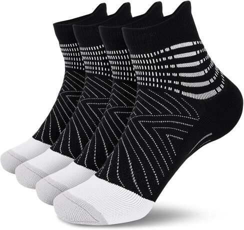 IRAMY Compression Ankle Support Socks Women - Coolmax Wicking, Cushioned Athletic, Plantar Fasciitis Relief 2/3/6 Pairs in Kuwait