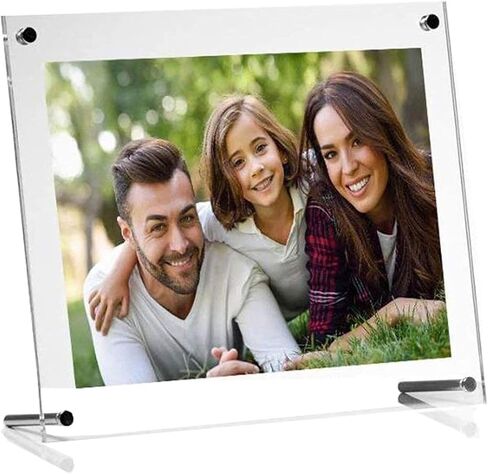 Picture Frame, 8.5 x 11 Picture Frame A4 Letter Size, Tabletop Clear Acrylic Photo Frame, Horizontal and Vertical Frame for Certificate, Poster, Picture, Document, Letter(Brown) in Kuwait