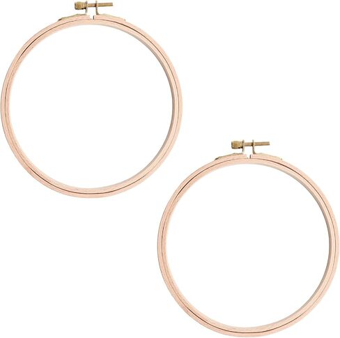 Mormchlots 2Pcs 7 Inch Wood Embroidery Hoops in Saudi Arabia