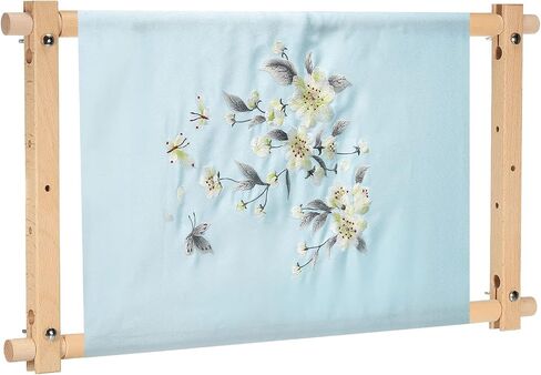 patikil التطريز نسيج التمرير الإطار، 33 "× 12" خشب الزان عبر غرزة الإطار حامل إبرة اللحف هوب حامل خياطة الإطار للخياطة in Kuwait