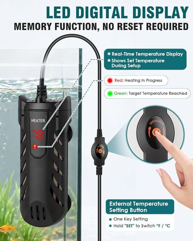 300W Aquarium Heater, Fish Tank Heater, Submersible Heater For Fish Tank in Kuwait