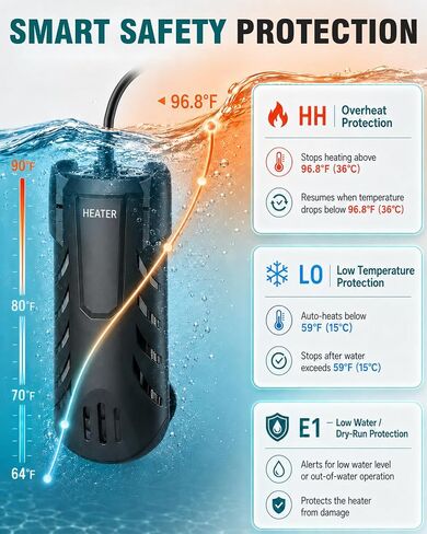 300W Aquarium Heater, Fish Tank Heater, Submersible Heater For Fish Tank in Kuwait