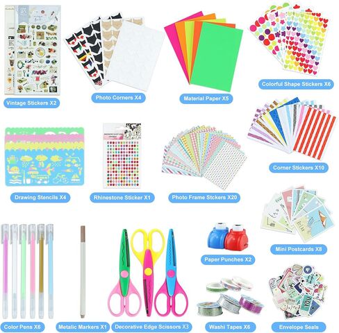 SICOHOME Scrapbook Supplies Scrapbook Kit, DIY Junk Journaling Supplies Kit in Kuwait