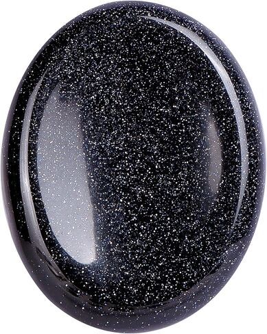 LEADGEM 2 "حجر القلق الأزرق الرمال كريستال أحجار النخيل، شفاء بلورات جولدستون للتأمل القلق، Turmalina Negra الإبهام حجر القلق الإغاثة العناصر هدية in Kuwait