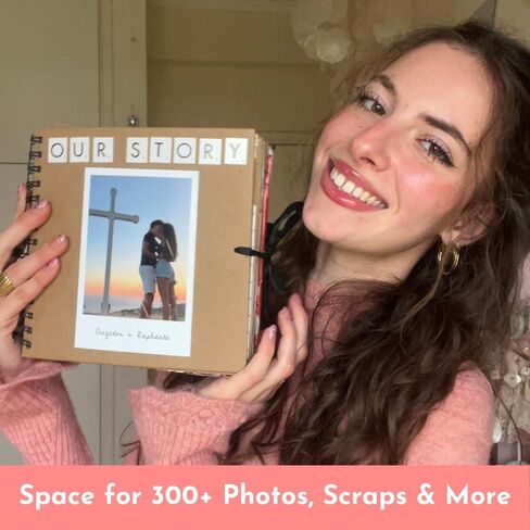 Scrapbook Kit - Large 80 Page Photo Album DIY Scrapbook - Holds 300+ Photos, With Metallic Pens, 200+ Stickers, Glue Pen, Washi Tapes, Backing Paper, Photo Corner Stickers (Starter Kit - 12 x 12 Inch) in Saudi Arabia