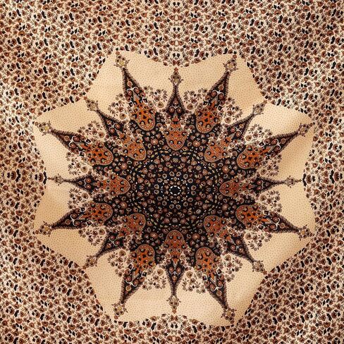Popular Handicrafts Tapestry Wall Hanging Hippie Mandala Bohemian Hippy Intricate Geometric Floral Design Indian Tapestries Bedspread 84x90 Inches,(215cm x 230cm) Brown Black in Saudi Arabia
