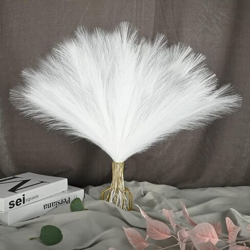 3*12PCS Faux Pampas Grass Beige 24 Inch, Small Artificial Pompas Grass Decor for Vase, Fake Fluffy Pampas Floral, Artificial Dried Flowers, Dry Plant Home Wedding Boho Decor in Saudi Arabia